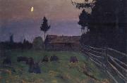 Levitan, Isaak eventide oil painting on canvas